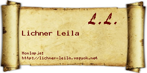 Lichner Leila névjegykártya