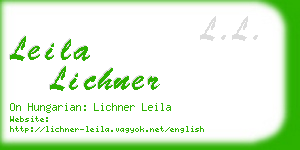 leila lichner business card